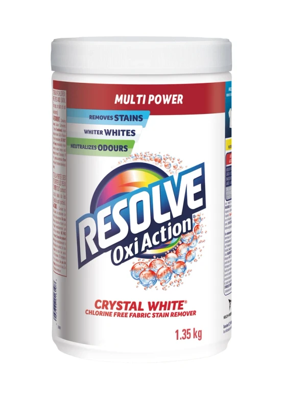 RESOLVEᴹᴰ Oxi-Action Crystal Whiteᴹᴰ Détachant à Lessive en Poudre Blanc 6/1.35 kg